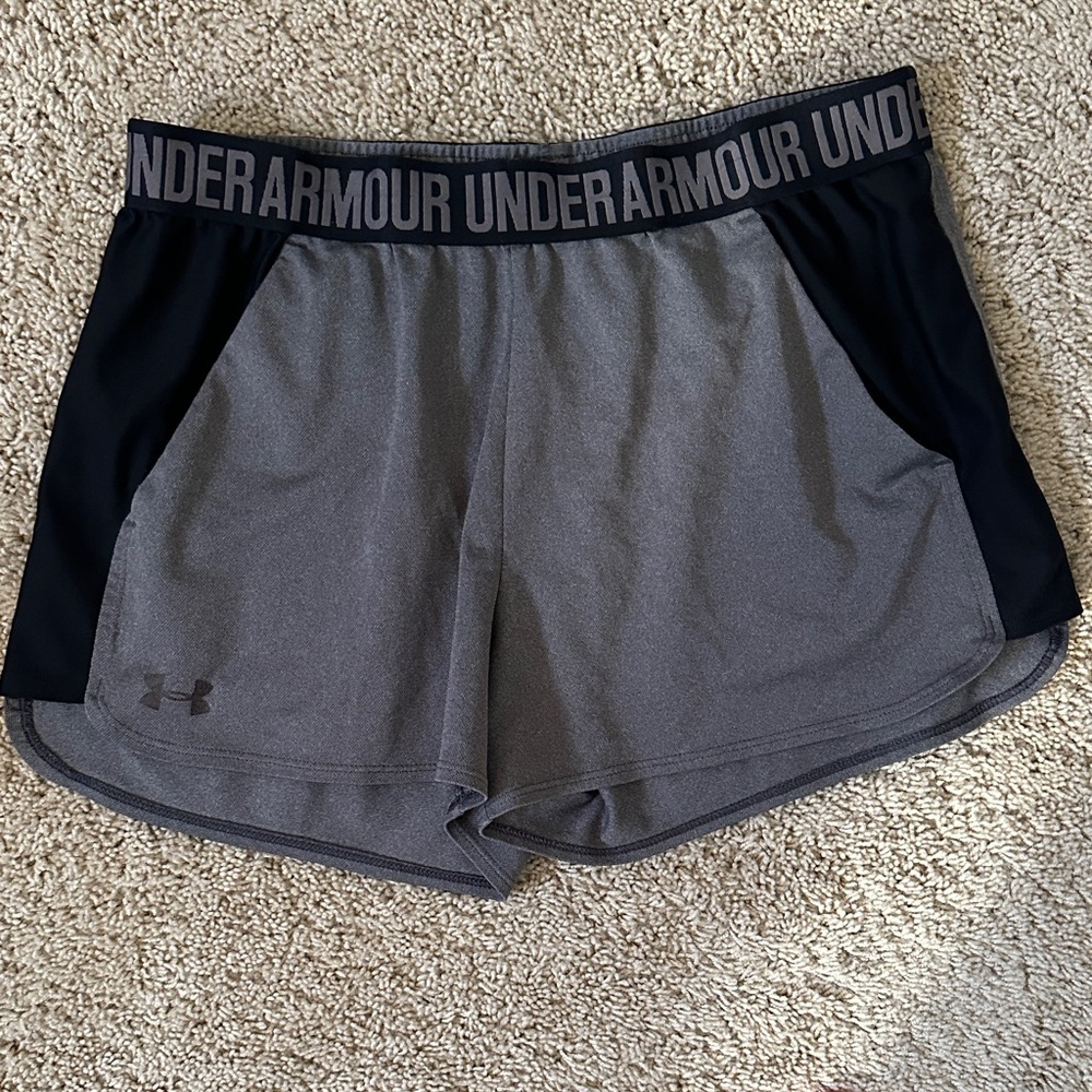 Under Armour Women's Athletic Shorts in Gray and Black